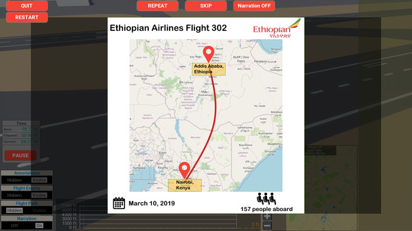 Screenshot z MCAS Simulation