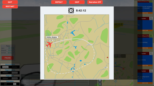 Screenshot z MCAS Simulation