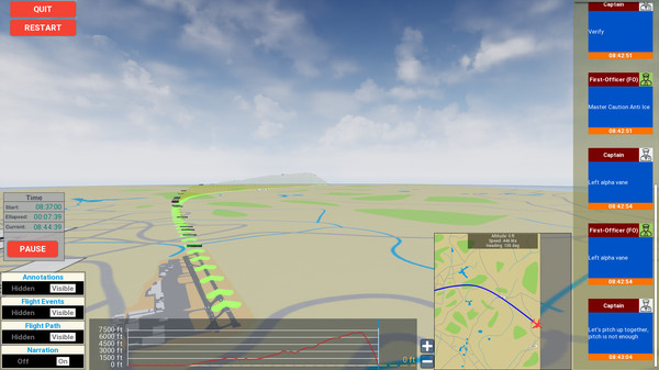 Screenshot z MCAS Simulation