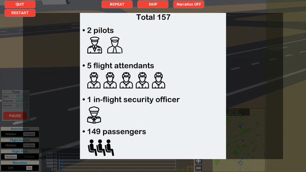 Screenshot z MCAS Simulation