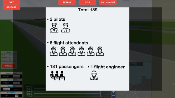 Screenshot z MCAS Simulation