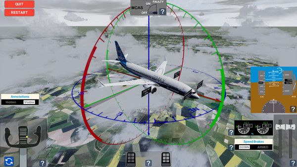 Screenshot z MCAS Simulation