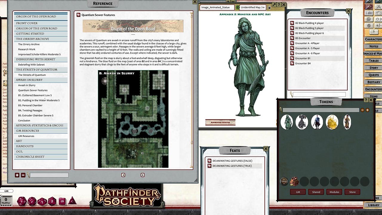 Fantasy Grounds - Pathfinder 2 RPG - Pathfinder Society Scenario #1-00: Origin of the Open Road (PFRPG2) Featured Screenshot #1