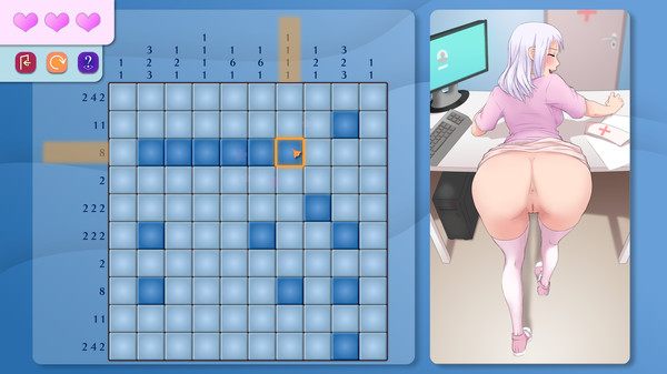 Picross Love - Nudity