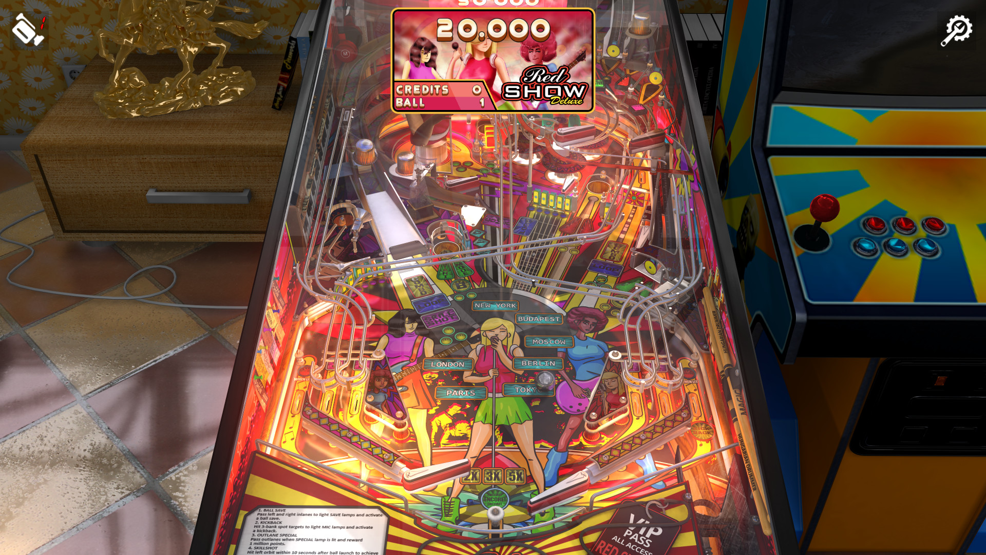 Zaccaria Pinball - Red Show Deluxe Pinball Table Featured Screenshot #1