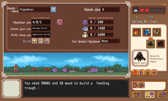 Screenshot z Hippoboar Rancher