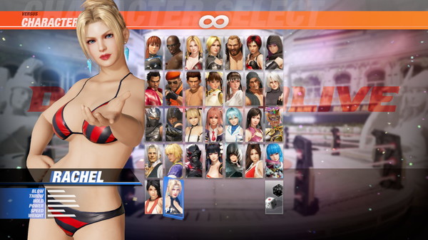 DOA6 Character Rachel + Debut Costume Set