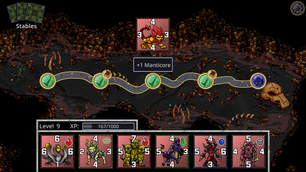 Screenshot z Trial of the Gods: Siralim CCG