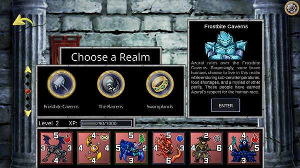 Screenshot z Trial of the Gods: Siralim CCG
