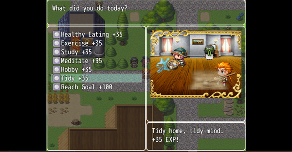Screenshot z HABITKING RPG