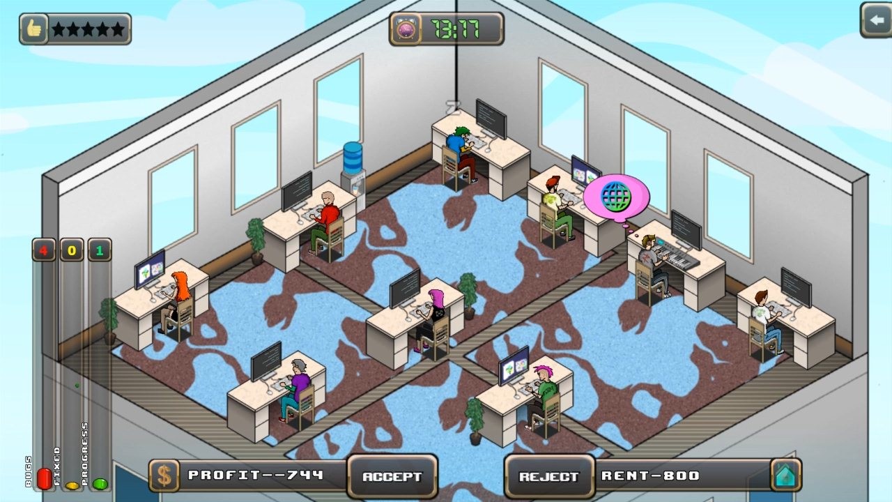 #5. Gamedev simulator (Steam) By: Bitlock Studio