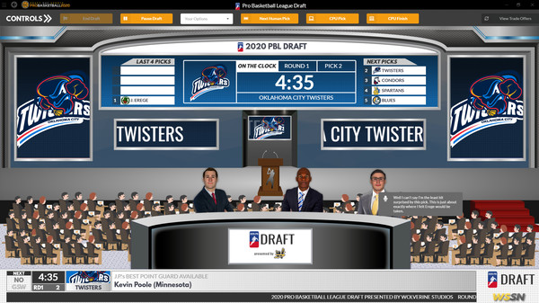 Screenshot z Draft Day Sports: Pro Basketball 2020