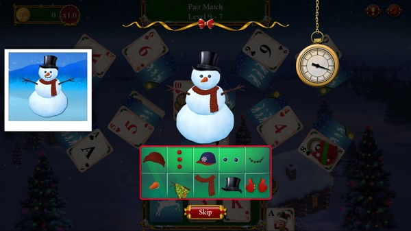 Screenshot z Santa's Christmas Solitaire 2
