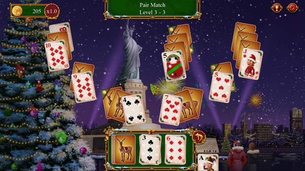 Screenshot z Santa's Christmas Solitaire 2