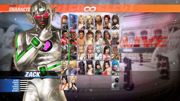 DOA6 "Nova" Sci-Fi Body Suit (Silver) - Zack
