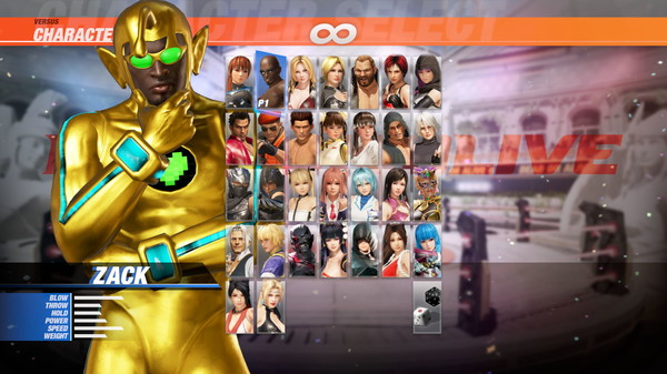 DOA6 "Nova" Sci-Fi Body Suit (Gold) - Zack