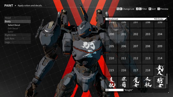 DAEMON X MACHINA - Arsenal Decals Bundle - The Brushstrokes of Souun Takeda