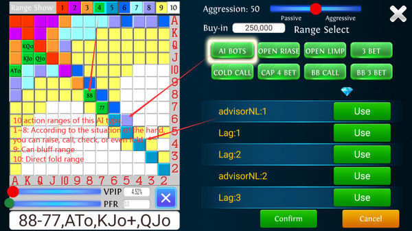 Скриншот Solo King - Single Player : Texas Hold'em Poker and Calculators — 3