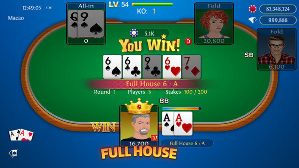 Screenshot z Solo King - Single Player : Texas Hold'em Poker