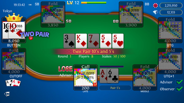 Screenshot z Solo King - Single Player : Texas Hold'em Poker