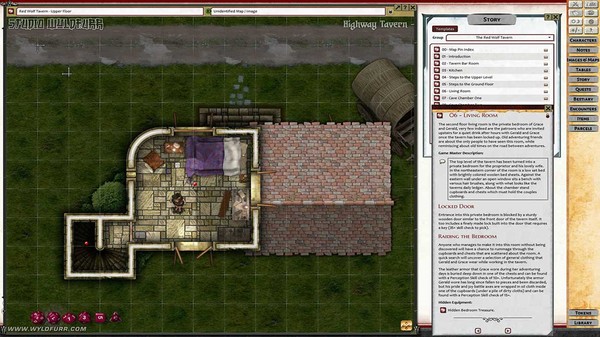 Fantasy Grounds - Map Pin - The Red Wolf Tavern (PFRPG2)