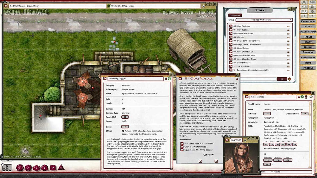 Fantasy Grounds - Map Pin - The Red Wolf Tavern (PFRPG2) Featured Screenshot #1