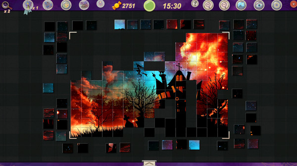 Screenshot z Sweet Holiday Jigsaws: Halloween Night