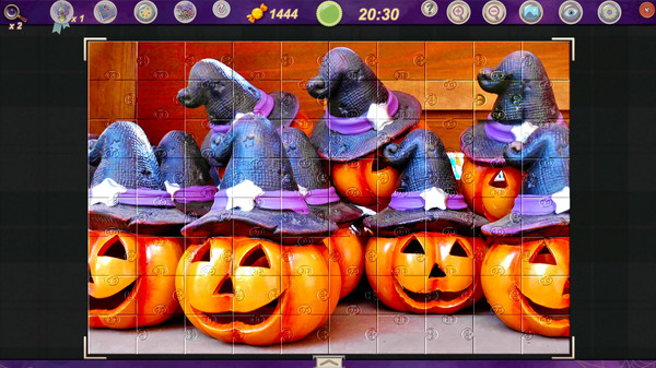 Screenshot z Sweet Holiday Jigsaws: Halloween Night
