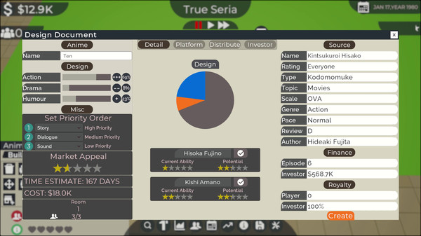Anime Studio Tycoon screenshot 3