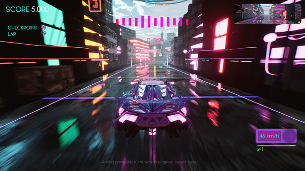 Screenshot z Rhythmic Retro Racer
