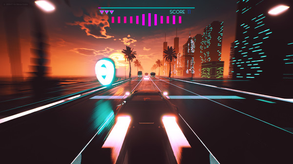 Screenshot z Rhythmic Retro Racer