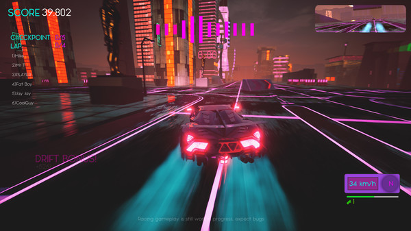 Screenshot z Rhythmic Retro Racer