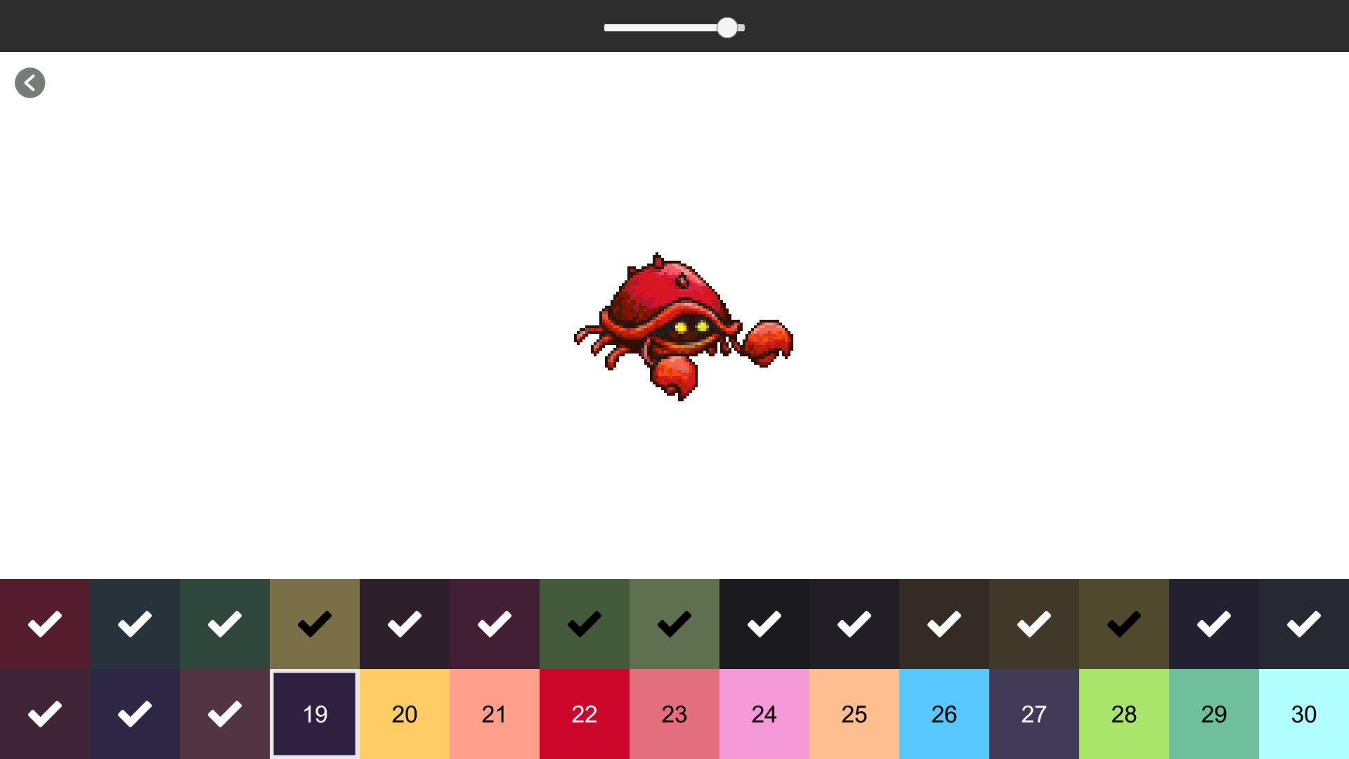 #6. RETRO-PIXEL COLOR PALETTE: Color by Number (Steam) 由: Boogygames Studios