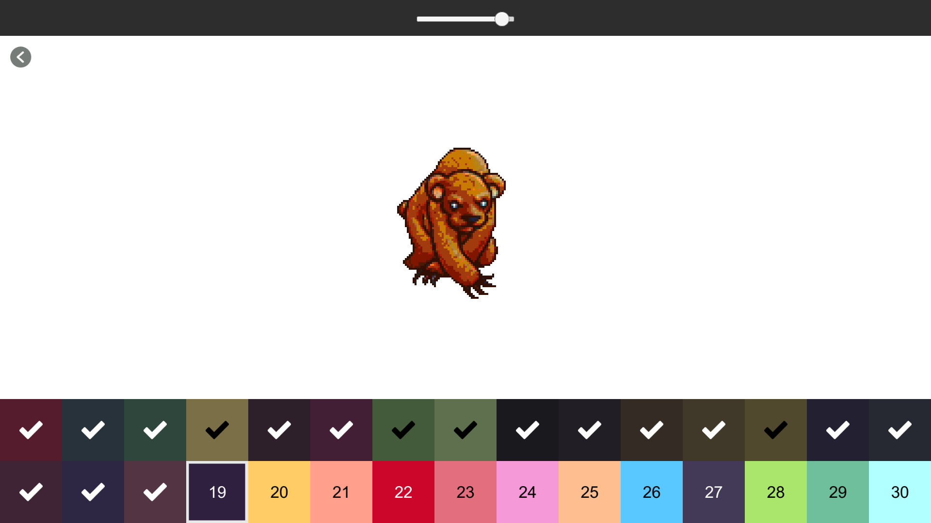 #2. RETRO-PIXEL COLOR PALETTE: Color by Number (Steam) 由: Boogygames Studios