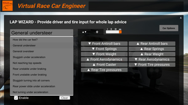 Virtual Race Car Engineer 2020