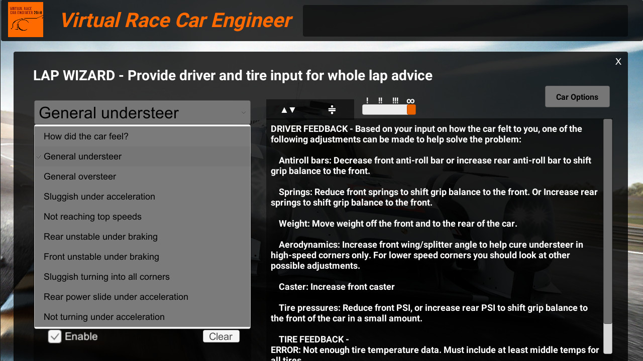 Virtual Race Car Engineer 2020 screenshot 5