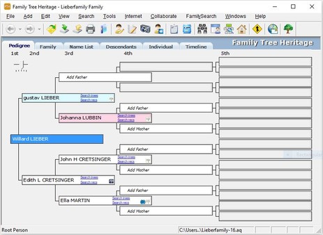 Family Tree Heritage Gold screenshot 1