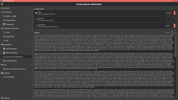Screenshot z Roselt Developer Tools