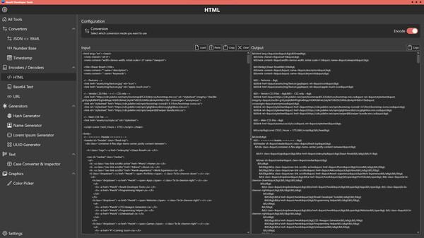 Screenshot z Roselt Developer Tools