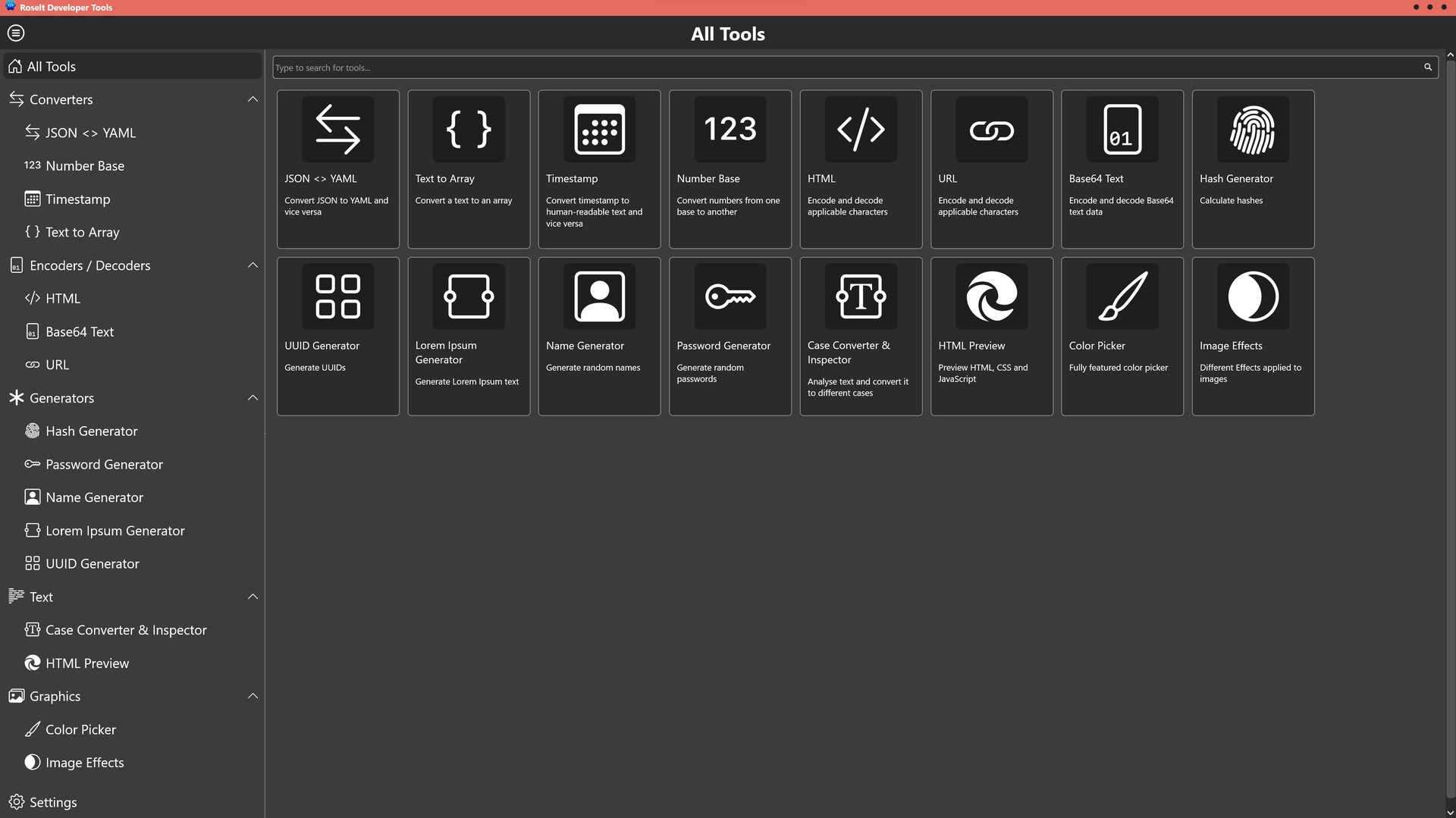 Roselt Developer Tools Featured Screenshot #1