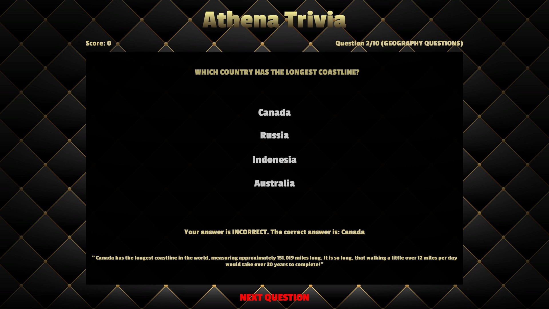 Athena Trivia Featured Screenshot #1