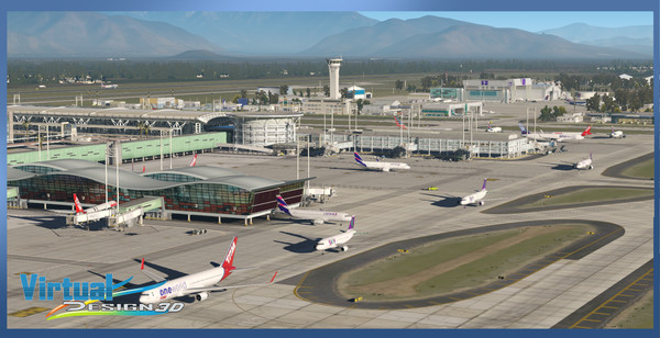 X-Plane 11 - Add-on: Aerosoft - SCEL Intl. Airport & Santiago City 2020 (DLC)