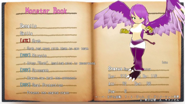 Screenshot z Monster Girls and the Mysterious Adventure