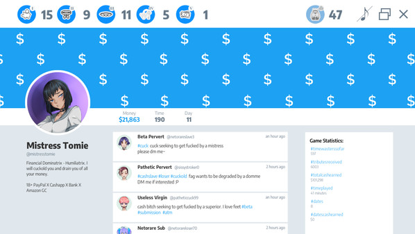 Screenshot z Femdom Stories: Findom Simulator Sex Game