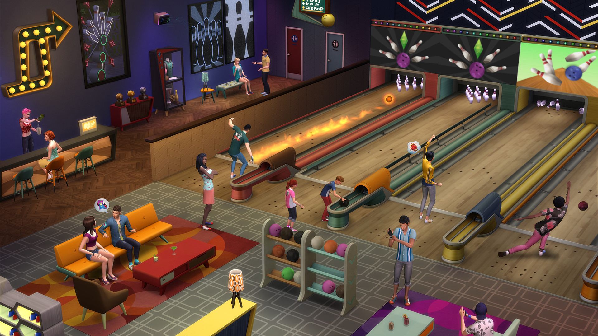 The Sims™ 4 Bowling Night Stuff Featured Screenshot #1