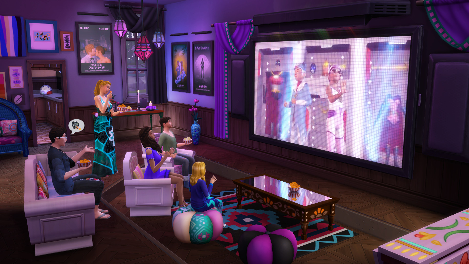 The Sims™ 4 Movie Hangout Stuff Featured Screenshot #1