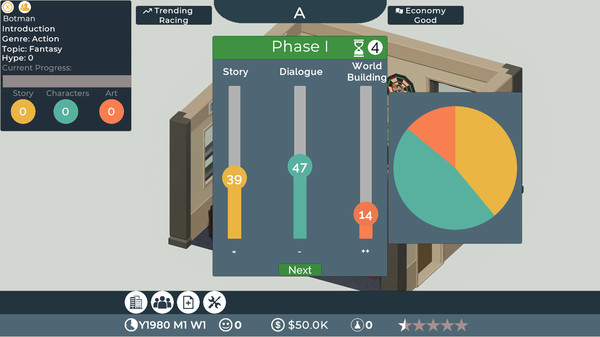 Screenshot z Comic Book Tycoon