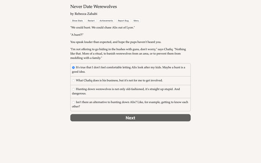 Screenshot z Never Date Werewolves