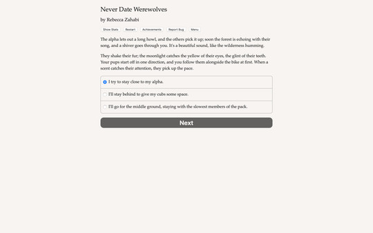 Screenshot z Never Date Werewolves