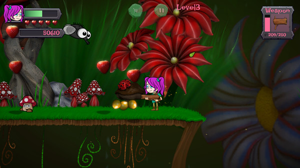 Screenshot z Xyla and the 'Shrooms of Doom